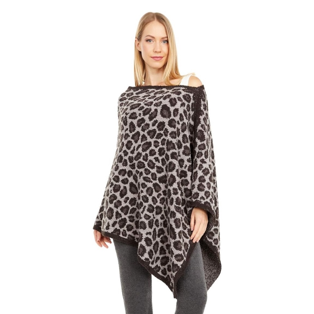 Barefoot Dreams Leopard Poncho NWT